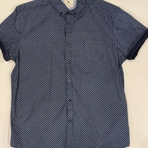 Club Room Navy and White Casual Shirt